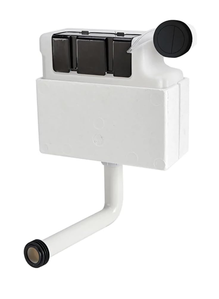 Sistema de descarga doble de 3/6 con botón negro mate para cisterna oculta