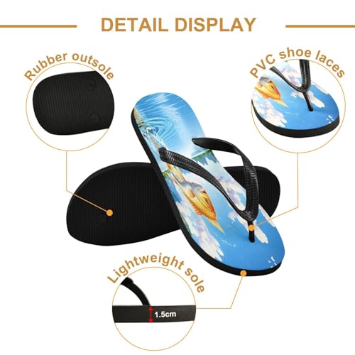 STAYTOP Jumping Golden Carp Flip Flops Sandals of Men's & Women's,Sandals Beach Slippers Shower Slides2