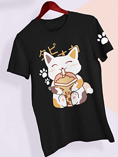 Bubble Tea Cute Cat Anime Kawaii T Shirt3