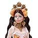 Barbie Signature Doll, Día De Muertos 2025 Collectible in Ruffled Cream Gown Trimmed with Marigolds and Ribbon, Flower Crown and Calavera Face Paint