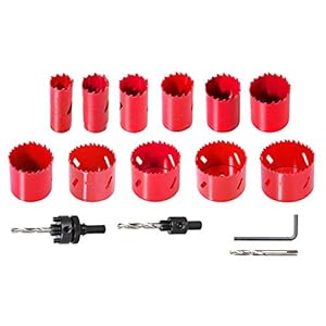 Bi-metalen gatenzaagpakket gebruikt voor precieze boren op metaal hout kunststof en deuren. Duurzaam High-Speed â€‹â€‹Steel 17 stks