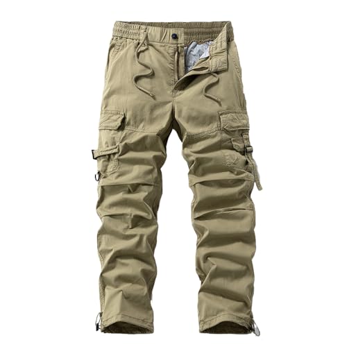 Men's Cargo Fashion Regular fit Pants Joggers Hiking Pants with Multi Pockets