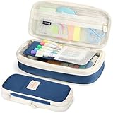 LHMTQVK Estuche grande para lápices que se puede ampliar, bolsa de lápices de gran capacidad, bolsa de almacenamiento grande, estuche de lápices estéticos para adultos, bonito estuche para lápices