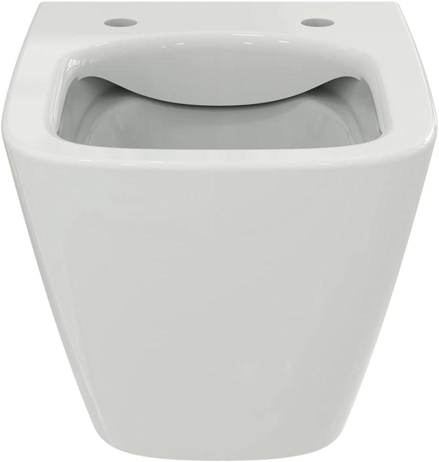 Side view of the Ideal Standard T459201 wall-mounted toilet bowl