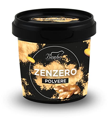 Zenzero Polvere Bembo 60 g | Spezia dal Sapore Fresco e Piccante | Essiccata al Sole, Aroma Intenso | Confezione anti-luce e anti-ossidazione (Zenzero Polvere)