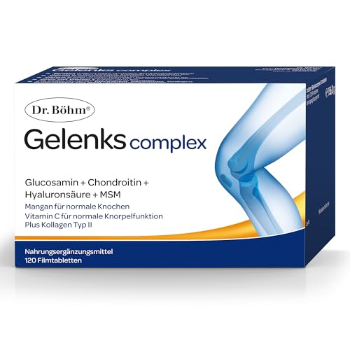 Dr. Böhm Gelenks complex: Für Knorpel, Knochen und Gelenke, Wirkstoffkombination aus Vitaminen, Mikronährstoffen sowie Gelenk- und Knorpelbestandteilen, 120 Tabletten