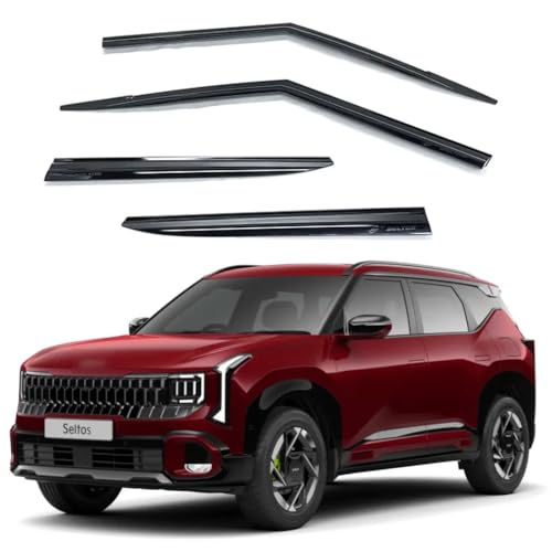 Side Window Deflector Rain Guards 4p Compatible with 2027 Seltos