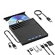 Yaeonku Externes Blu Ray CD DVD Laufwerk USB 3.0 Type-C 3D BD Externer CD/DVD Blu ray Brenner with 4 USB Ports and 2 SD Card Portable Bluray Laufwerk Drive für for Laptop PC Linux Windows Mac OS