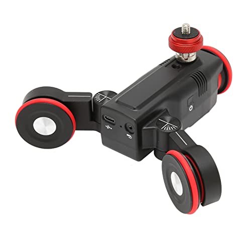 VBESTLIFE Cámara Autodolly, L5I 3 Ruedas Cámara Motorizada Video Auto Dolly Car App Control Soporte para Android Compatible con Teléfonos Móviles, Micro Single, Grabadoras de Video