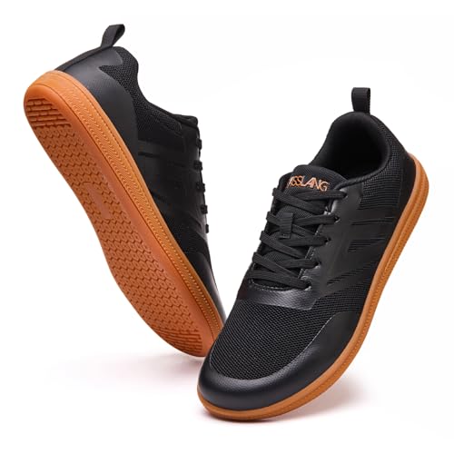 Image of Men's Wide Toe Box Zero Drop Barefoot Shoes | Lightweight Breathable Minimalist Flat Shoes with Non-Slip Sole for Gym, Commute and Daily Walking
