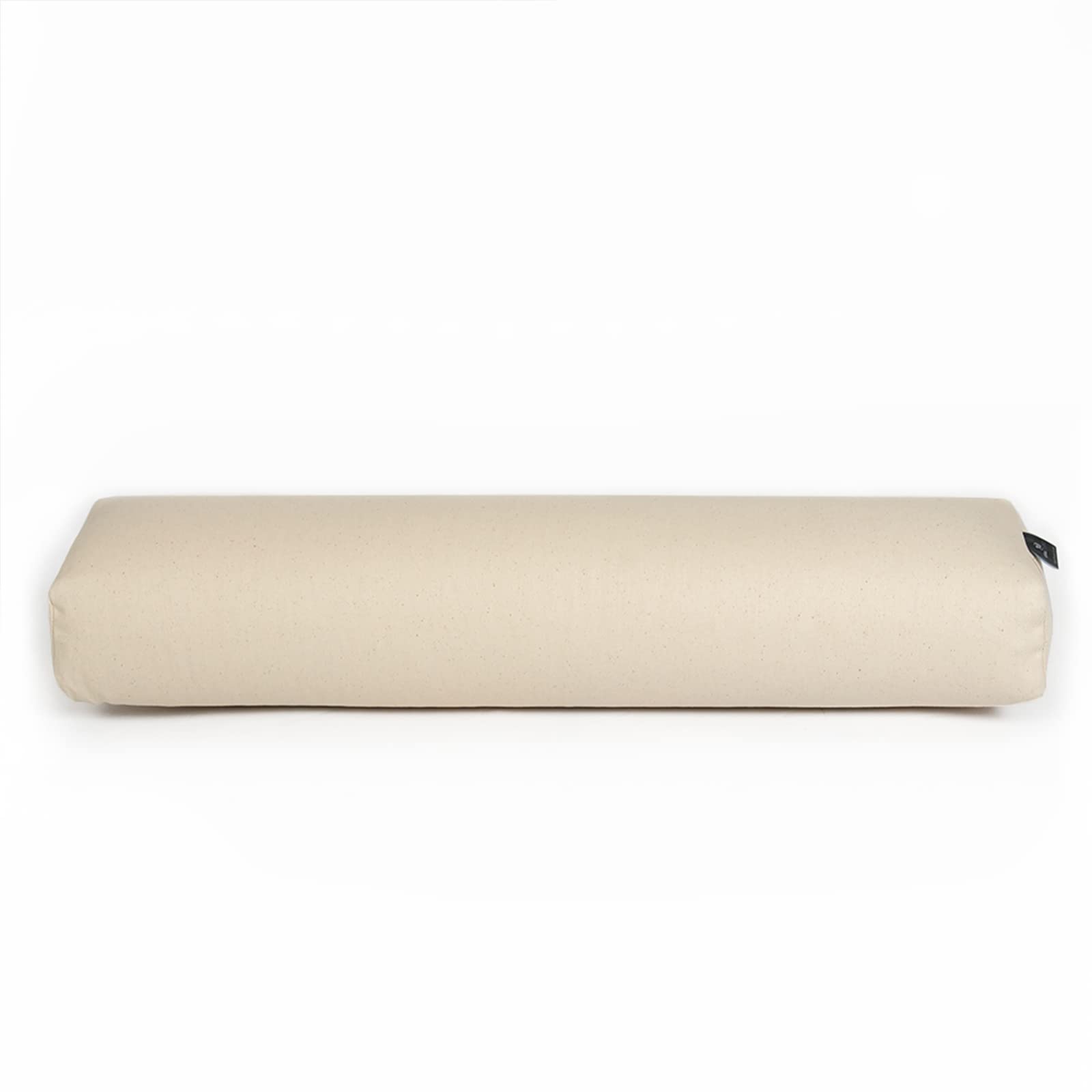 Yoga Studio EU Wałek do gryki Pranayama – 18 cm x 63 cm x 10 cm, medytacja, joga z osłoną z bawełny organicznej, lekki wałek