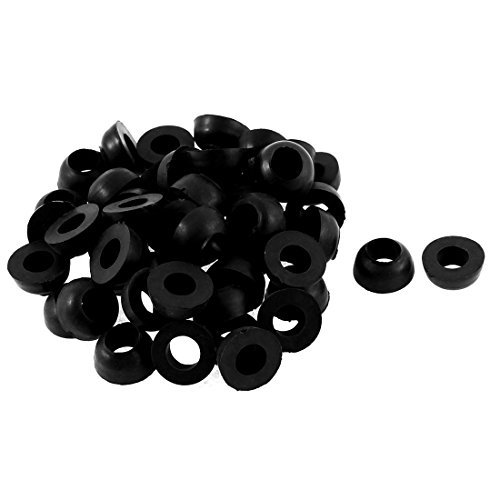 Furniture Desk Chair Foot Feet Rubber Bumpers Pad Mat 9mm Hole 50pcs