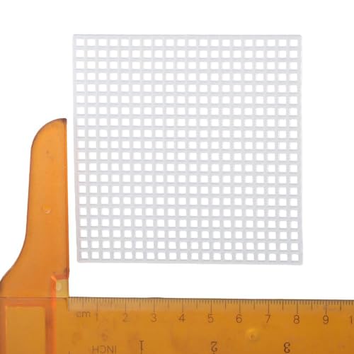 Image of 40Pcs 8x8cm Square Embroidery Sheet,Plastic Mesh Canvas Sheets for Embroidery Yarn DIY Crafting