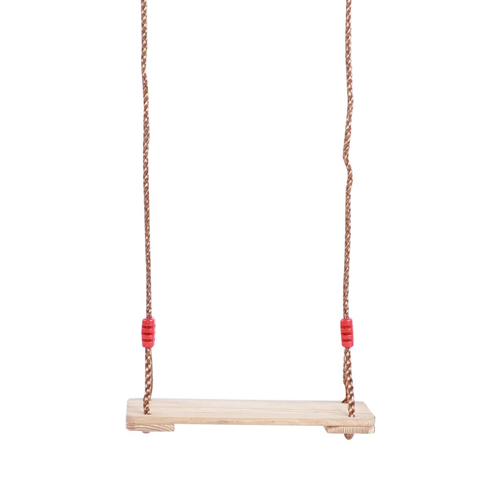 Piastra Altalena in Legno per Adulti e Bambini – Altalena in Legno di Pino con Corda da 300 Kg – Accessorio per Interni Ed Esterni (L)