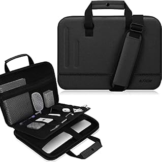 Alfheim 13-14/14.2 inch Hard Laptop Bag with Shoulder Strap Waterproof Protective Case for Laptop Shoulder Bag for Laptop, Compatible with MacBook Pro A2442(Black)
