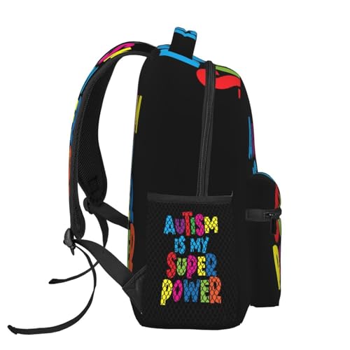 Mochila para portátil "Autism Is My Super Power" para lucir con orgullo en el instituto 3