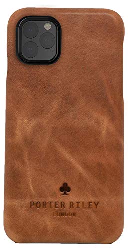Étui en cuir pour iPhone 11 Pro 5,8 pouce Porter Riley mince coque véritable tan