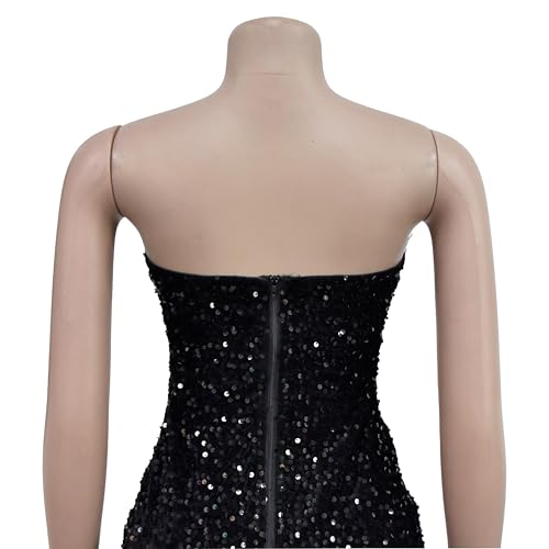 Image of Figdaw Feather Sequin Cocktail Dress for Women Sexy Party Club Night