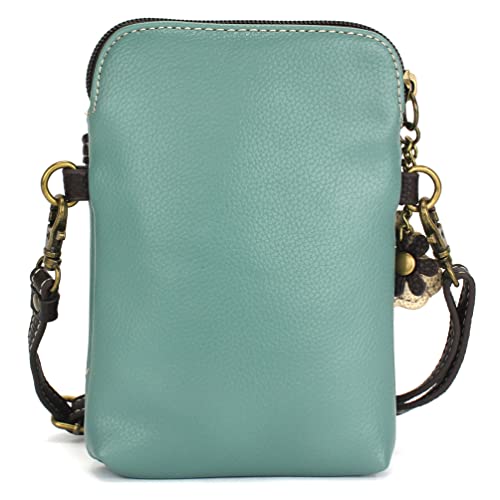 Image of CHALA Ocean Collection Cell Phone Crossbody Purse-Women PU Leather /Canvas Multicolor Handbag with Adjustable Strap