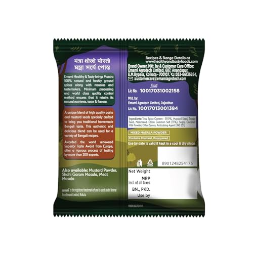 Image of Emami Healthy & Tasty Mantra Shorshe Posto, (50g) | No Added Colour and Preservatives