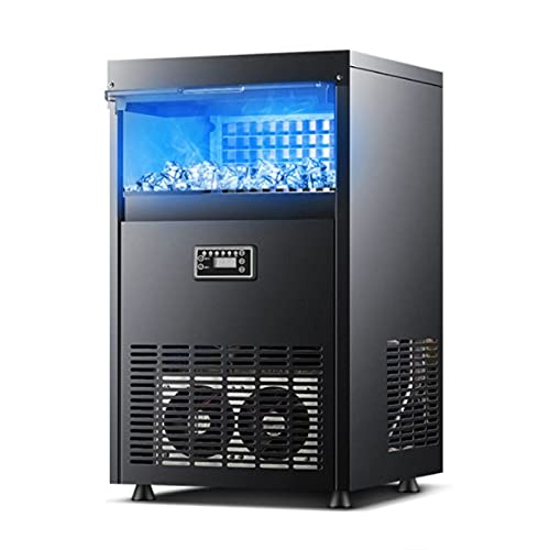 Machine Countertop,Commercial Ice Cube Maker, Makes 77Lbs Ice in 24 Hrs-Ice Cubes Ready in 10 Mins, Electric Cube Ice Machine Could Be Used in Hotel,Restaurant,Bar,Home Office