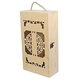 Cabilock Holzflaschenkiste Für Weinflaschen Mit Griff Dekorative Aufbewahrungsbox Aus Holz Weinflaschenhalter Für Geschenkverpackung Für Weinlieferung Und Lagerung