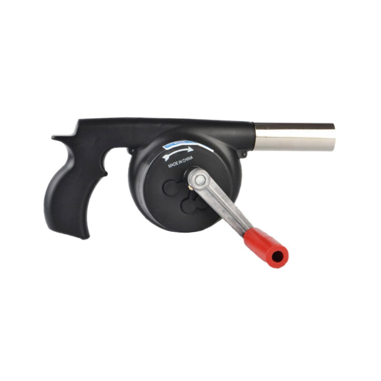 Yardwe Soffiatore a Mano per Barbecue Esterno, Ventilatore Portatile in ABS e Ferro, Comodo per Accendere Carbone e Campeggio all'Aperto