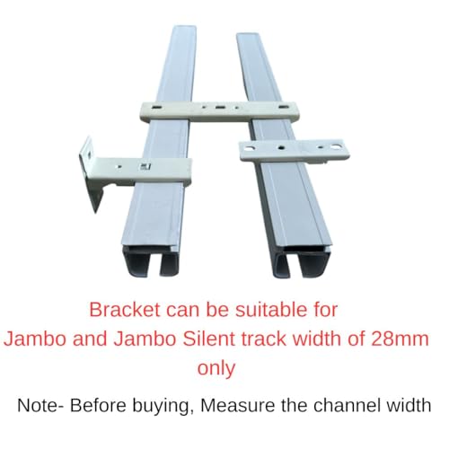 Image of Jangirh Basics L Patti / Bracket for Holding Track Curtain Channel Ceiling Bracket 2 pcs (Double Track Bracket Ceiling, 2.8 Cm)
