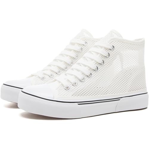 Image of hash bubbie High Top Canvas Sneakers Fashion Walking Shoes | high tops non slip on walking breathable casual comfortable lace up tennis shoes