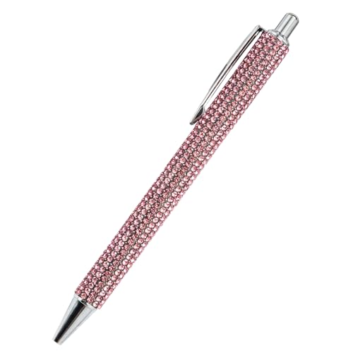 Bolígrafos de bola de metal - Sin estilo con una bola retráctil | Boda elegante y brillante -Rhinestone - Stttylos femeninos femeninos adaptados a regalos, oficina y eventos especiales