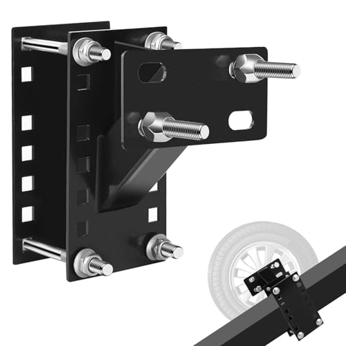 Heavy Duty Spare Tire Carrier Mount Bracket for Trailers & Boats - Locking Holder Fits 4/5/6 Lug Wheels, 4"-5.5" Bolt Patterns, Holds Up to 150 lbs