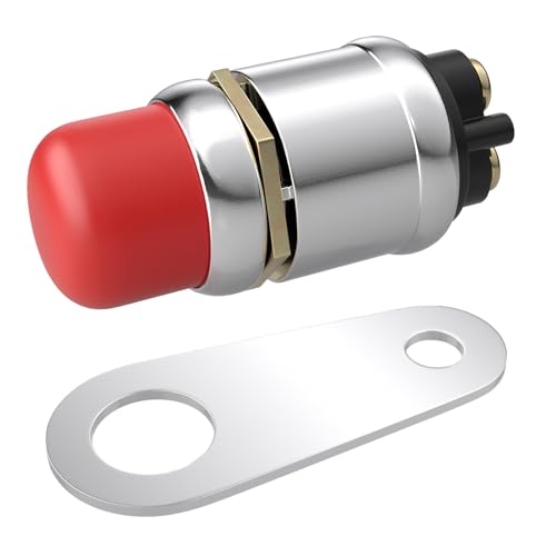BFXM Push Button Starter Switch 12V 50A Waterproof Momentary Start Switch for Car Engine Push Button Starter for Truck Boat ATV