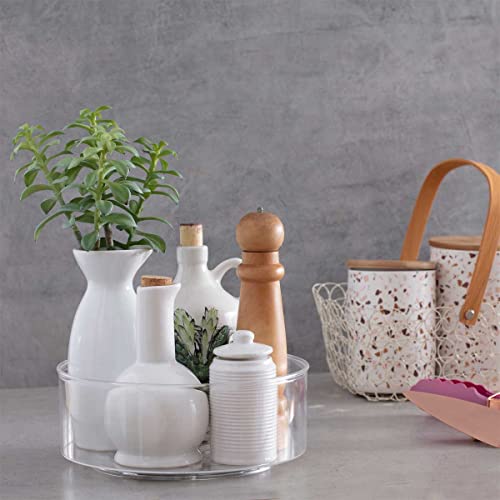 Paramount Plásticos Organizador Redondo Giratório, Transparente, 22,8x8