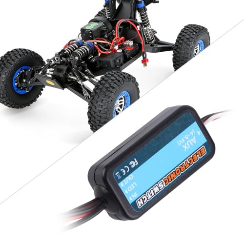 RC Auto Elektrischer Schalter, Ferngesteuertes Auto E-Schalter - DC 4-8,4V - 7A Receiver Switch Ersatzteil Zubehör für alle RC Auto