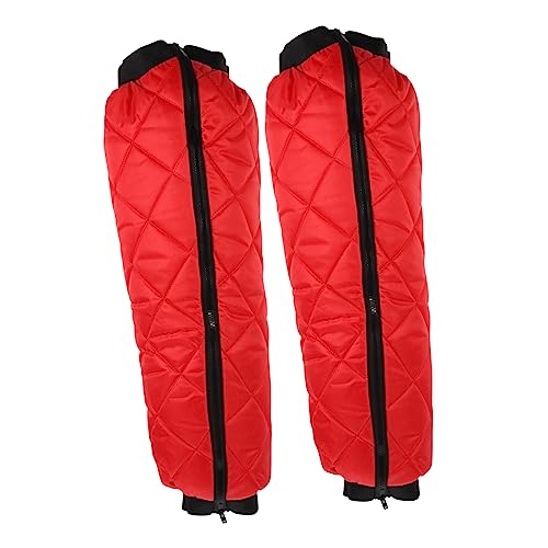Healeved 1pair Electric Motorcycle Knee Sleeves Windproof Warm-keeping Protectors Zipper Design for Easy Wear for Cycling Skating Outdoor Sports Fleece Lined Kneecaps