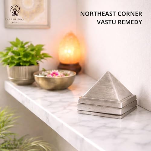 Image of The Spiritual Living Zinc Pyramid Set | 1.5 inch | North East | Kitchen | Bedroom | Vastu Dosh Remedies (वास्तु उपाय) | Home & Office | 3 Layer Zinc Pyramid for North-East Direction | Ishanya |