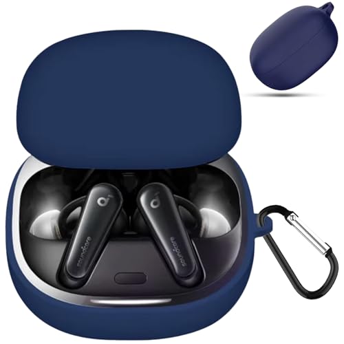 【CIOODDW 】anker soundcore liberty 4 ケース 対応soundcore liberty 4 液状シリコンリバティ 4 全面保護 装着充電可能 落下防止 キズ防止 耐衝撃 防塵 防水 軽量 収納 カラビナ付きサウンドコアリバテ