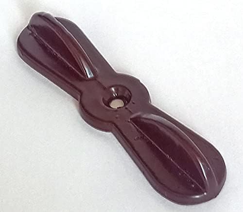 Full-Turn Button Latch Cast Aluminium Off-Butterfly Type (Brown) for Window Doors Pack of 10-image-4