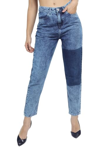 Image of Tokyo Talkies Women's Mom Fit Cropped Jeans| Mid-Rise| Jeans Pant