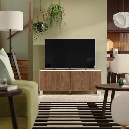 Banc TV ProTuning BESTÅ blanc et effet noyer la solution gain de place pour salons encombrés - 3