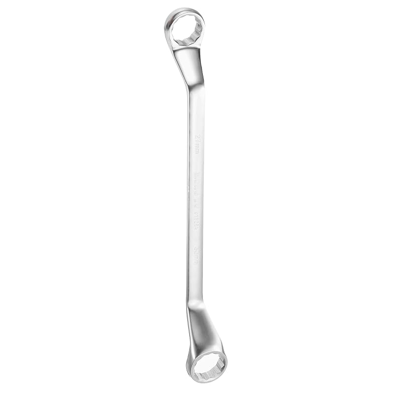 HARFINGTON Chave Estrela Dupla Extra Longa 27 x 30 mm, 12 Pontas, Deslocamento de 75° em Aço-Carbono