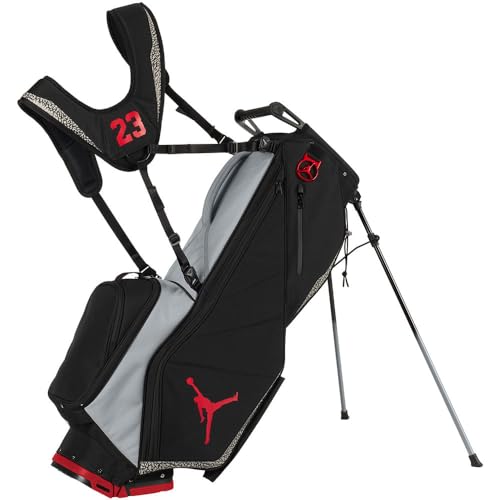 Men's Nike Jordan Fade Away Stand Bag '24- Black/Cement Gray/Fire Red