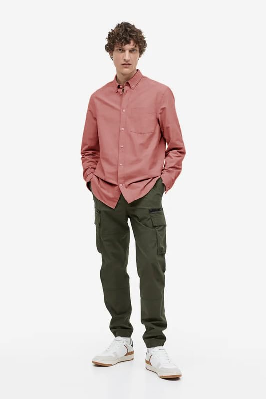 Image of BE ACTIVE Men's Oxford Cotton Lycra Casual Shirt || Men Stylish Shirt || Full Sleeves || Simple Shirt for Men || Timeless Style & Comfort
