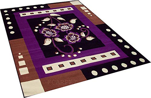 Image of Modern Carpet Velvet Touch 6.0X 8.0 Feet Purple B