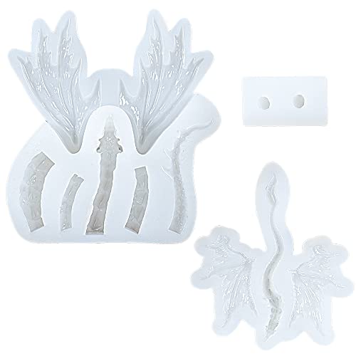 Winged Dragon Silicone Molds Pack Of 2 For Epoxy Resin Casting Jewelry Making Fondant Cake Topper Polymer Clay Craft Large 10Inch Small 3Inch #TOP2