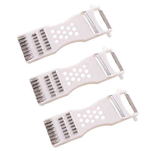 3 pezzi 5 in 1 multifunzione taglierina verdure affettatrice frutta skin peeler cucina strumento per cetriolo patate ecc colore casuale design pratico e durevole