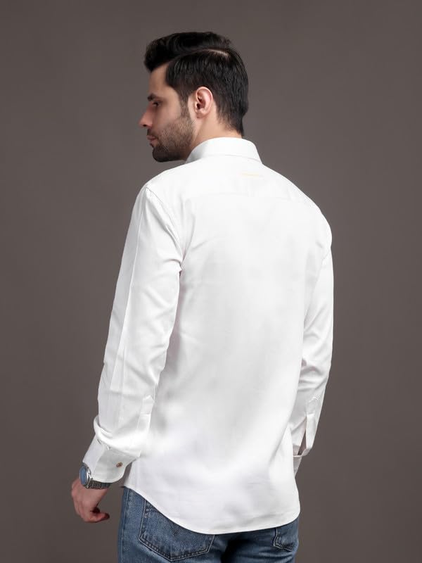 Image of The Stripp & Co Men's Full Sleeve Cotton Solid Shirt | Regular Fit Casual | Soft & Breathable Fabric | Button-Down Collared Formal,& Office Wear | Everyday Shirt | Sizes M to 2XL