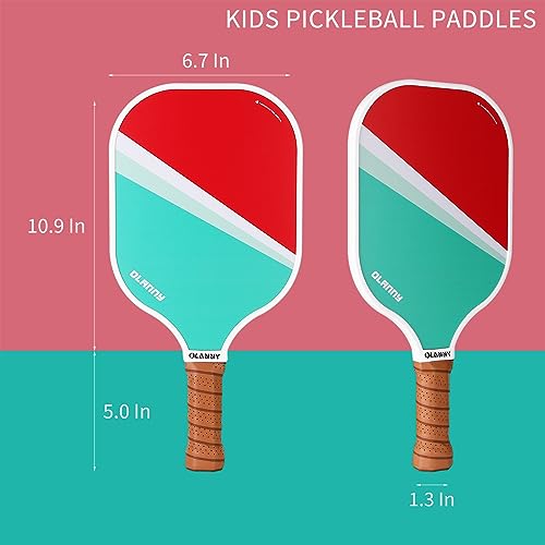 Image of OLANNY Graphite Pickleball Paddles Set- Premium Rackets Fiber Face & Polymer Honeycomb Core Pickleball Set Includes Pickleball Paddles + Pickleball Balls+ Replacement Soft Grip + 1 Bag