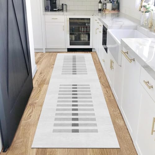 Tapis d'entrée d'intérieur lavable grand format 120x450 cm pour couloir et cuisine - 6