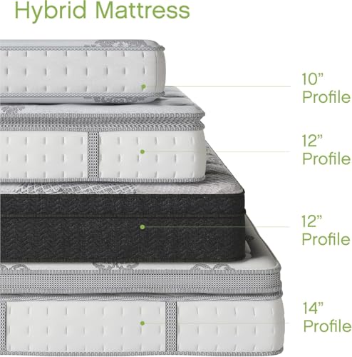 Image of Classic Brands Decker Cool Gel Memory Foam and Innerspring Hybrid 10-Inch Mattress, Mattress in a Box, Full